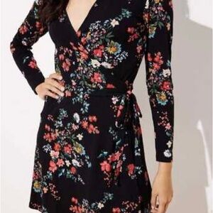LOFT Floral Wrap Dress